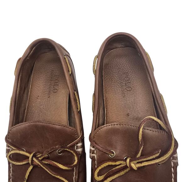 Polo Ralph Lauren Wynding Drivers Moccasin Leather‎ Loafers Brown Mens Size 9.5D - Picture 3 of 7